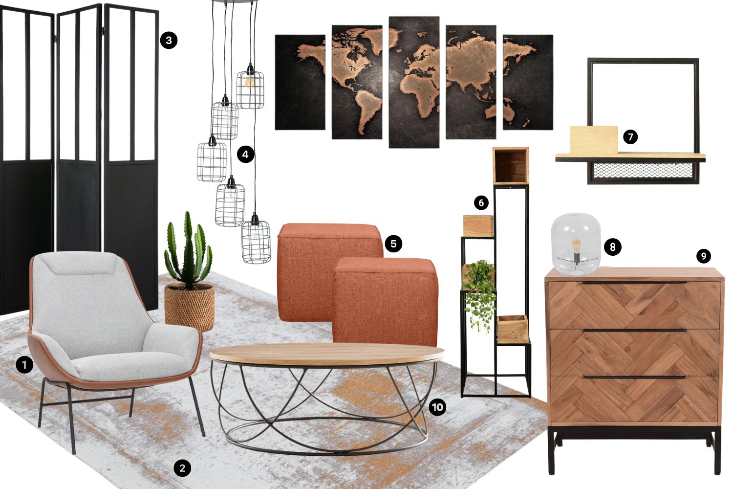 Moodboard décoration d'intérieur