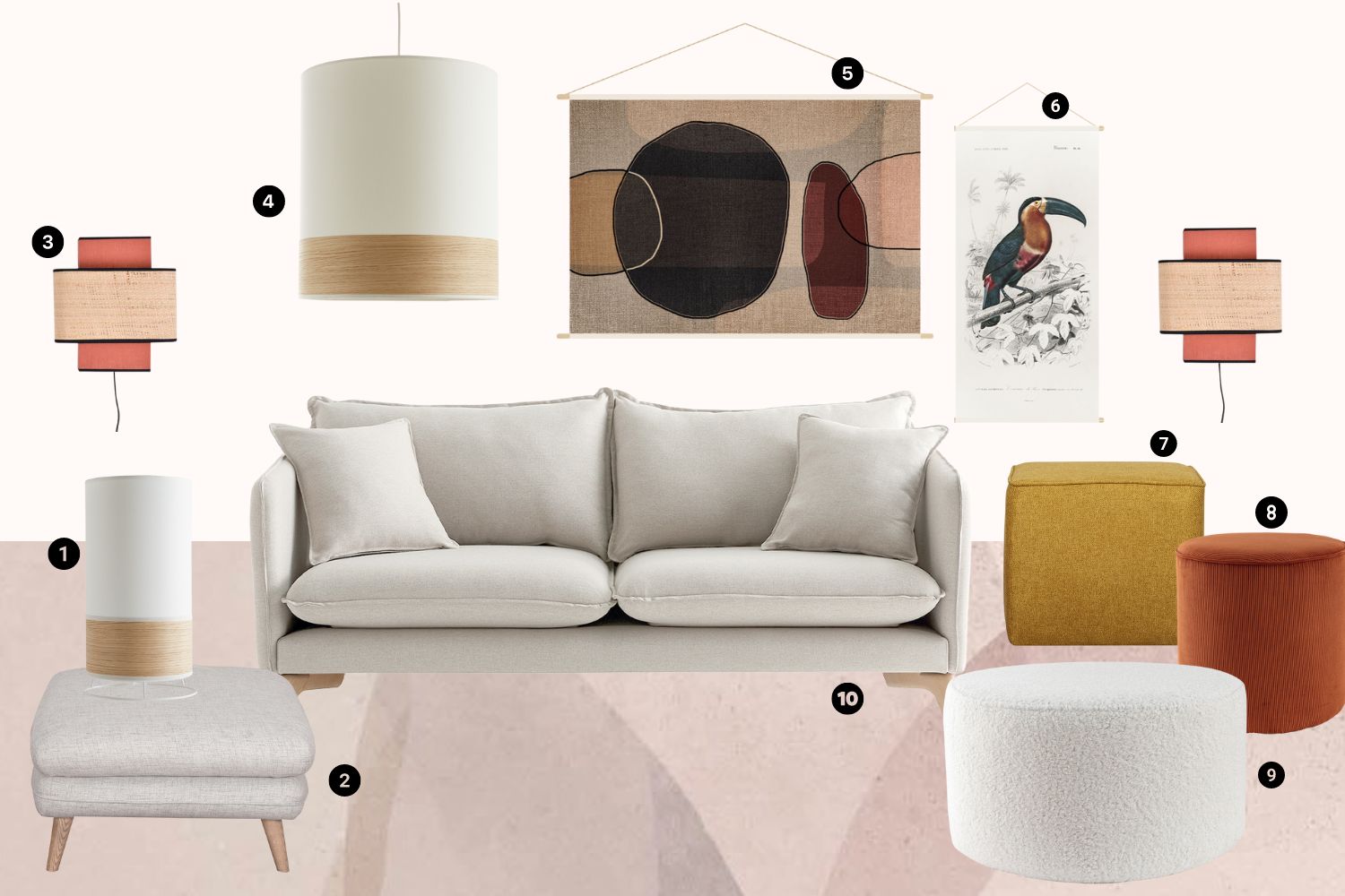 Moodboard décoration d'intérieur