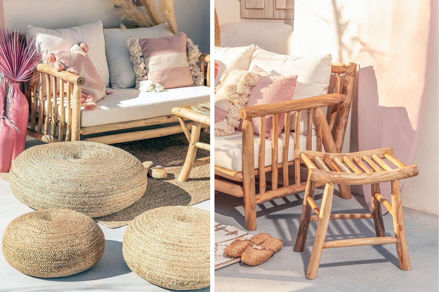 Comment aménager un petit balcon Poufs de jardin