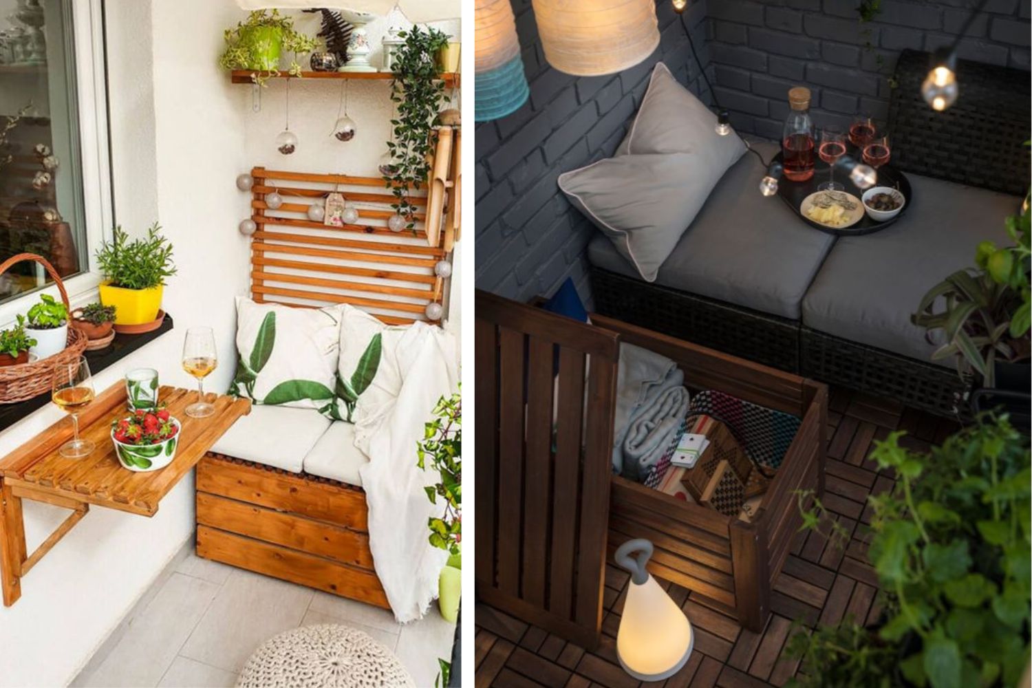 Comment aménager un petit balcon Table d'appoint balcons